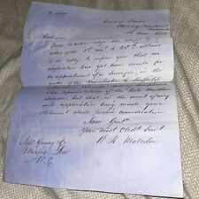 1872 Antique Letter from Board of Trade, Railway Department in London England picture