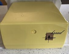 Vintage Yellow Plastic Bread Box Retro Mid-Century Pat Pending picture