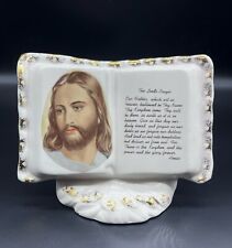 Vintage Lord’s Prayer Book Bible Planter  picture