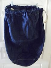 Vintage WWII US Army Dark Blue Heavy Denim Duffle Utility Bag Sack picture