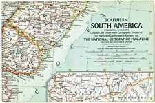 ⫸ 1958-3 March Original Map SOUTHERN SOUTH AMERICA National Geographic - A1 picture
