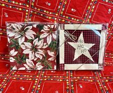 Vtg Y2K Target Corporation Festive Holiday Holly Poinsettia End Cap Napkins New picture