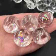 5pcs Natural Clear Quartz sphere Rainbow Crystal Ball Reiki Healing wholesale picture