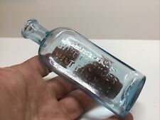 Antique Cornflower Blue Mason’s Wine Essences Medicine Bottle. picture