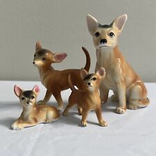 Vintage Porcelain Chihuahua Mini Figures Lot Of 4 picture