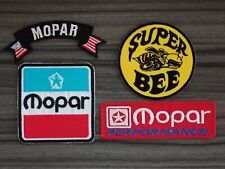 4pcs MOPAR SUPER BEE RACING CAR Iron on Patch Embroidered Sewn on Shirt Hat Jean picture