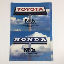 1989 GEO Chevrolet Paper Brochure Foldout Vintage Car Advertisement Toyota Honda picture