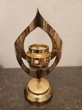 Vintage Mid Century Modern Mascot Brutalist Candle Holder Gold Metal Sculptural picture