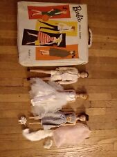 Vintage Barbie Lot With Case Ken Two Vintage Barbies And Some Clothes picture
