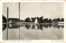 Rocky Mount North Carolina Municipal Lake Postcard 1930s Government Buildings picture