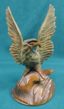 Old Vintage Hand Carved Russian Eagle Figure Statue Wood Carving USSR picture