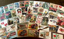 Nice Lot of 50~Mixed Vintage Antique Holidays Greeting Postcards~in sleeves-k588 picture