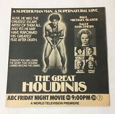 1976 ABC tv movie ad ~ THE GREAT HOUDINIS a supernatural love picture