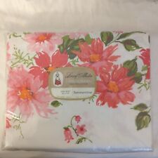 Vtg Springmaid Sheet Summertime Luxury Muslin Cotton  81x108 Pink Floral NOS picture
