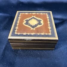 VTG Sorrento Ware Inlaid Marquetery Hinged Lid Snuff/Jewlery Box Trinket 3.25’’ picture