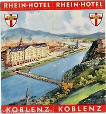 Rhein Hotel Germany Vintage Graphic Souvenir Travel Advertising Brochure picture