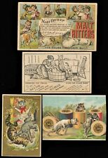 1880s CAT Trade Cards ( LOT of 4 ) #2 picture
