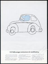 1968 VW Beetle classic car with air conditioning Volkswagen 13x10 ad picture