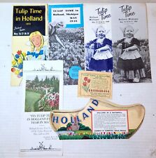 1930s & 50s Tulip Time tourism brochures lot (7) Holland, Michigan history picture