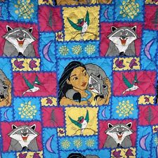 Vtg 90s Disney Pocahontas 52X40 Quilt Blanket F2 picture