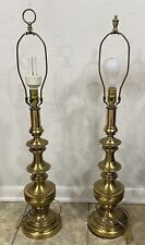 Vintage Pair Of Stiffel Brass MCM Lamps Beautiful Working Condition picture
