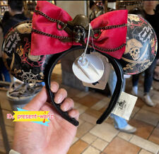 Authentic Disney pirates of the Caribbean Red Bow Minnie Ears Headband 2024 picture