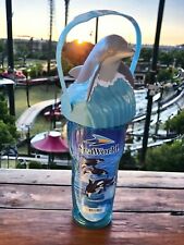 Water Bottle Suvonier SeaWorld Adventure Parks Rare Dolphin Top No Straw New Vtg picture