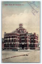 1908 Exterior Caddo Parish Jail Horse Carriage Shreveport Louisiana LA Postcard picture