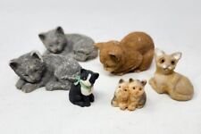 Vintage Cat Lot Miniature Figurine Sandcast Dollhouse Kitty Mini San Diego See picture