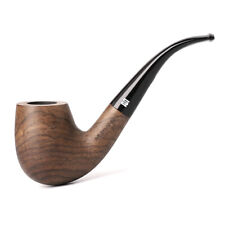 Ebony Wood Tobacco Pipe Handmade Smoking Pipe 9mm Bent Stem With 10 Smoking Tool picture