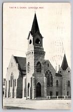 First M.E. Church Lewistown Montana Methodist Episcopal 1910 Postcard picture