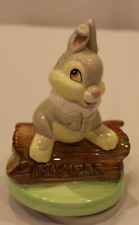 Vtg. Schmid Musical Collectibles Walt Disney's Bambi's Thumper Music Box Rotates picture