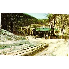 Ohio Eagleport Covered Bridge Postcard Morgan County Travel Souvenir Unposted picture