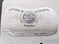 Vintage 1960s Domaine de la Thapelle Gigondas Gabriel Meffrie Rhone Wine Label picture