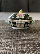 Herend detailed mini soup tureen-hand painted and porcelain picture