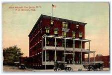 1921 Exterior View Hotel Mitchell Building Port Jervis New York Vintage Postcard picture