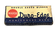 Vintage Montgomery Ward Double Edged Blades Duro-Edge Box Only #C3 picture