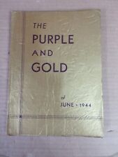 Vintage Purple And Gold June 1944 Yearbook Camden High School Camden NJ picture