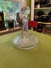 Waterford Crystal Ireland Lismore Ship’s Decanter W Gothic Mark Excellent picture