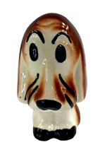 Vintage Ceramic Dog Puppy Figurine Sad Eyed Bassett Hound 5 In. MCM Kitsch Decor picture