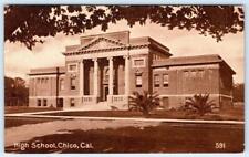1910-30's CHICO CALIFORNIA CA HIGH SCHOOL BUILDING ANTIQUE POSTCARD picture