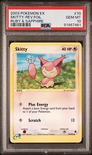 Skitty Revese Holo 70/109 EX Ruby & Sapphire PSA 10 Gem Mint Pokémon Card POP 4 picture