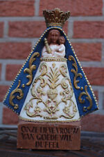 Vintage 1970 our lady of goede wil duffel MAdonna figurine religious picture
