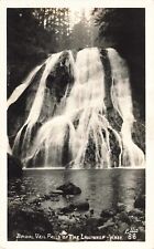 Postcard RPPC Bridal Veil Falls of The Lilliwaup Washington Signed Ellis 88 picture