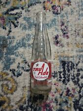 VINTAGE TRU ADE Soda Bottle, Clear with RED PYRO  7 OUNCE BOTTLED BINGHAMTON  NY picture