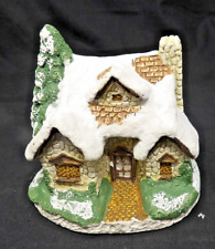 Snow Covered Country Cottage Ceramic by Summit Corporation House Figurine 1988 picture