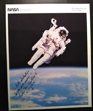 VINTAGE -  ASTRONAUT BRUCE McCANDLESS II - SIGNED 8 X 10 PHOTOGRAPH NASA.  COA picture