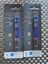 NEW 4 Parker Quink Gel Refills, BLUE Ink, Medium point SEALED PK 2 picture
