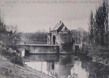 Bruges Belgium Antique Postcard Early 1900s Bridge Marshall Gate Rampart Canal  picture