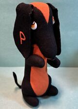 Vintage PRINCETON University Autograph Hound Dog Stuffed Animal Orange & Black picture